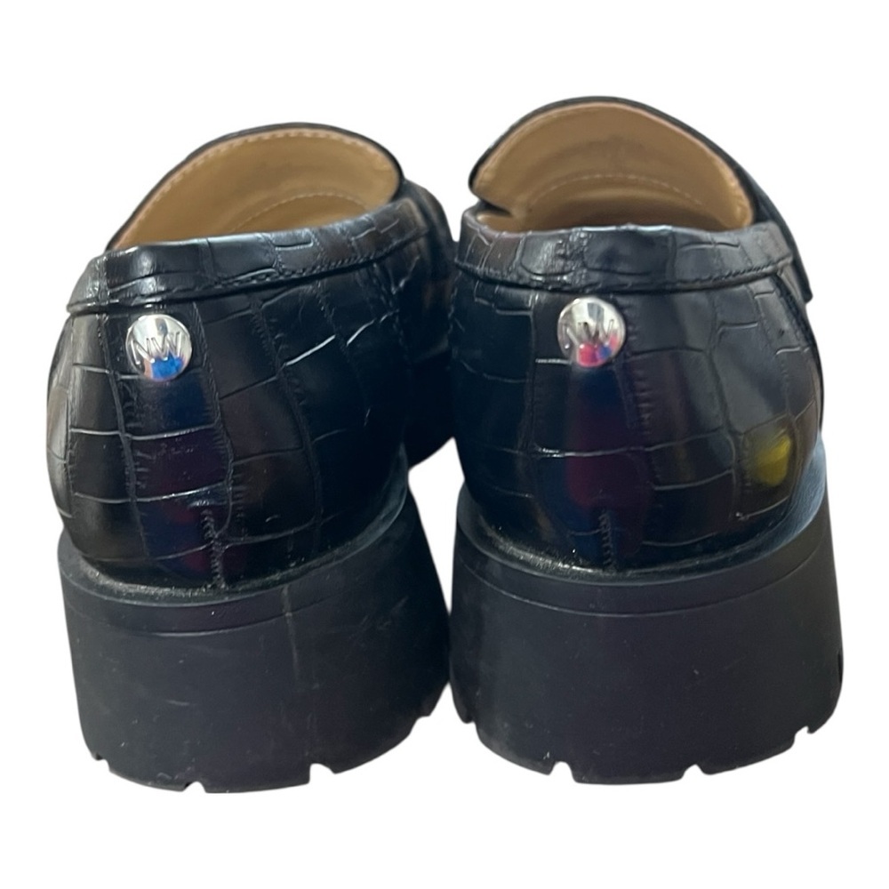Nine West Black Textured Vegan Loafers Size 6M - Picture 3 of 8